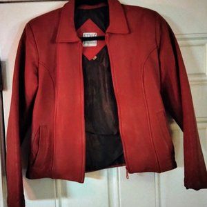 Authentic Bolivian Red leather Jacket
